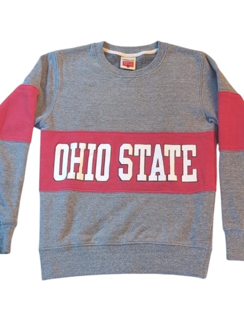 Vintage Homage OHIO STATE Buckeyes Crew Neck Sweatshirt. Size XS